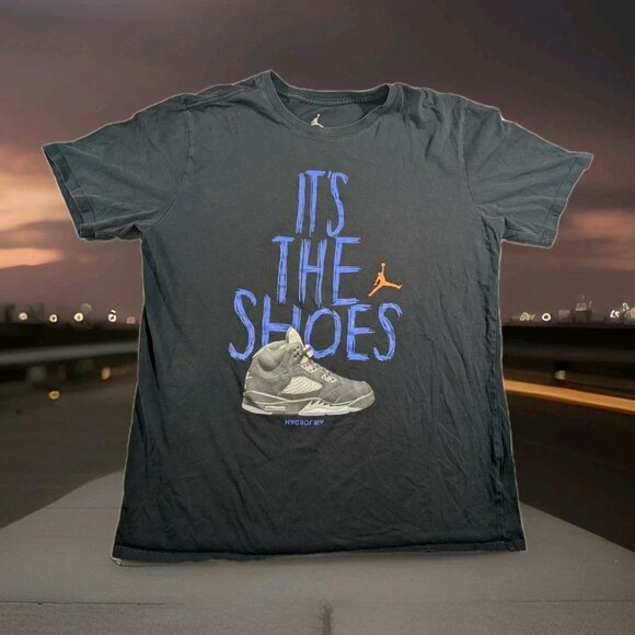 Jordan Other - Air Jordan It's The Shoes Black Blue And Orange Jordan 5  SIZE Large